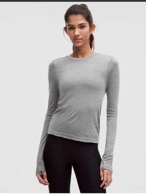 Lululemon Swiftly Wool Long-Sleeve Shirt *Waist Length
Slate / White
